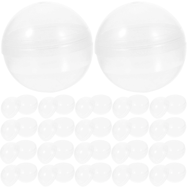 50 stk Plast Transparent Kuler Multifunksjonelle Vridde Runde Kuler Klare Fyllbare Grab Kuler As Shown 4.5X4.5cm