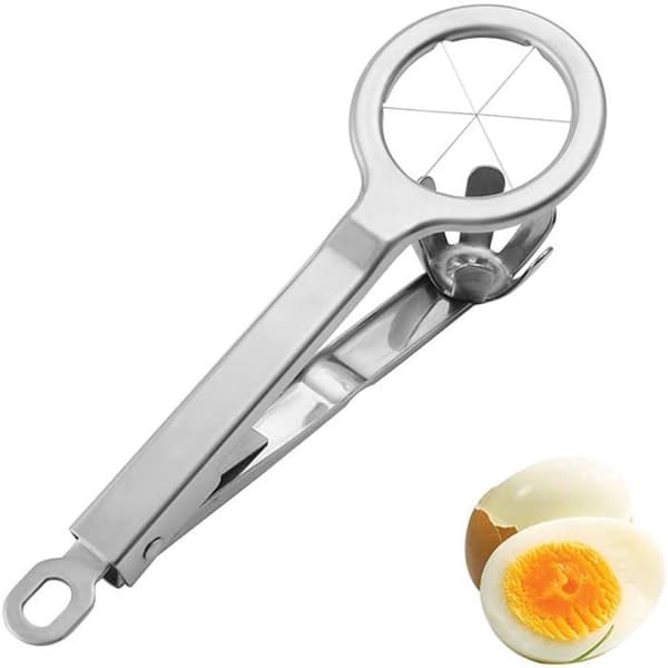Eggekutter, eggekutter i rustfritt stål, eggeskjærer, eggekutter med ståltråd, brukes til å kutte egg