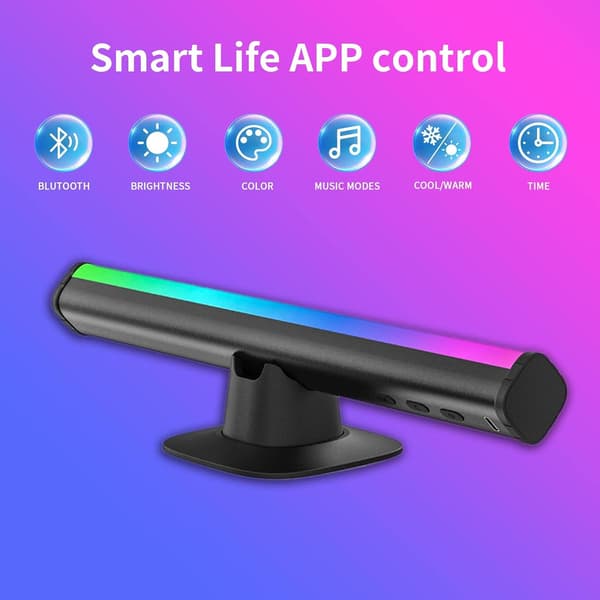 [KK]Smart LED-lysstribe, Gaminglys Ambient Belysning Bluetooth Farvede Lysstriber