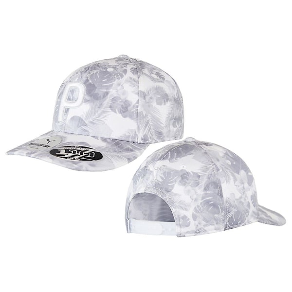 Golf P110 Blommönstrad Snapback Grå Unisex Flex Fit Keps 023066 01 White One Size