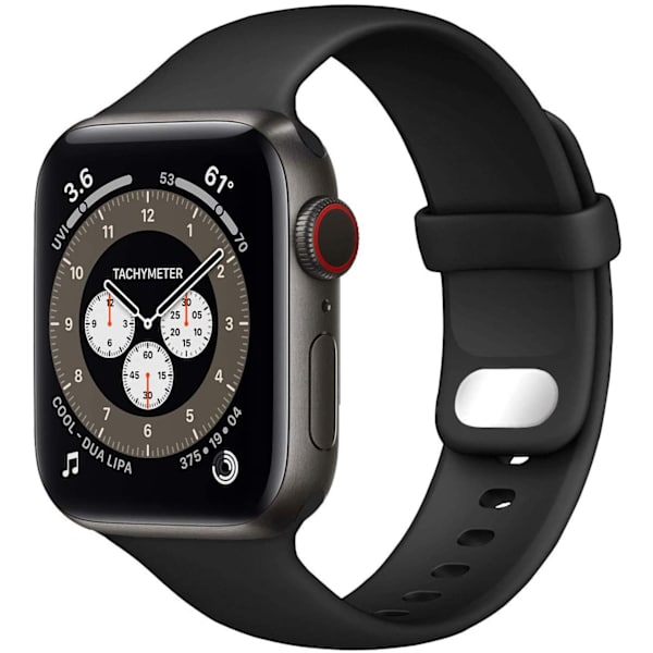 Kompatibel med Apple Watch-armband, mjukt sportsilikonband, svart 38/40/41mm svart/grå/rosa sand Svart/grå/rosa sand 38/40/41 mm