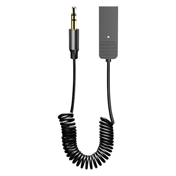 Aux til Bluetooth-kompatibel 5.2 adapter lydmottaker med innebygd mikrofon Aux-inngang for bil