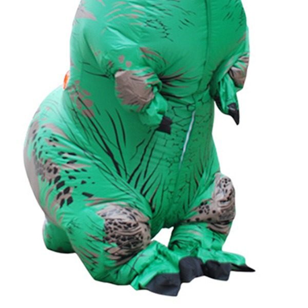 Oppustelig Dinosaur Kostume Cosplay Fancy Dress Halloween Børn Grøn Voksen Grøn green kids