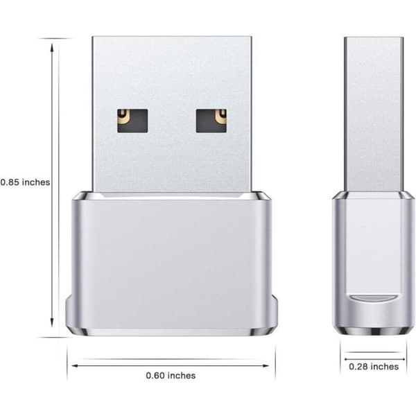 USB-C til USB-adapter - ZOR® - Pakke med 3 - USB-C hunn til USB hann - Lading og dataoverføring