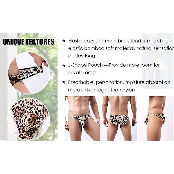 Print stringtrosa för män G-string underkläder Grått ormmönster Grey snake pattern M