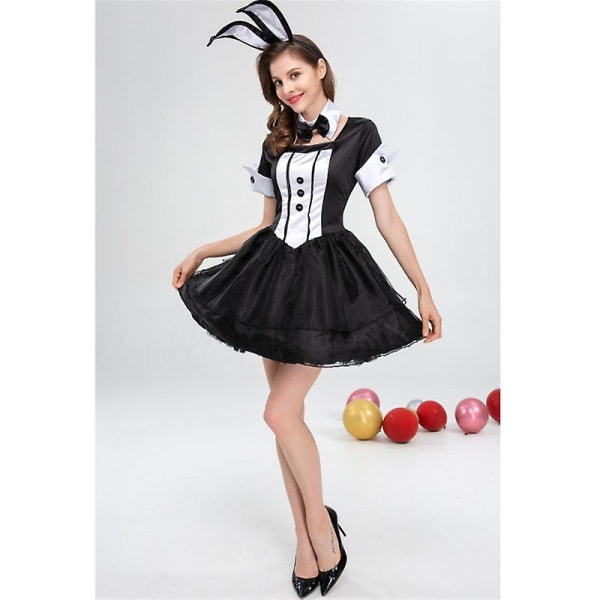 Sexig fransk piga dam kanin kostym Anime Cosplay Spets Underkläder Förkläde Uniform Outfits