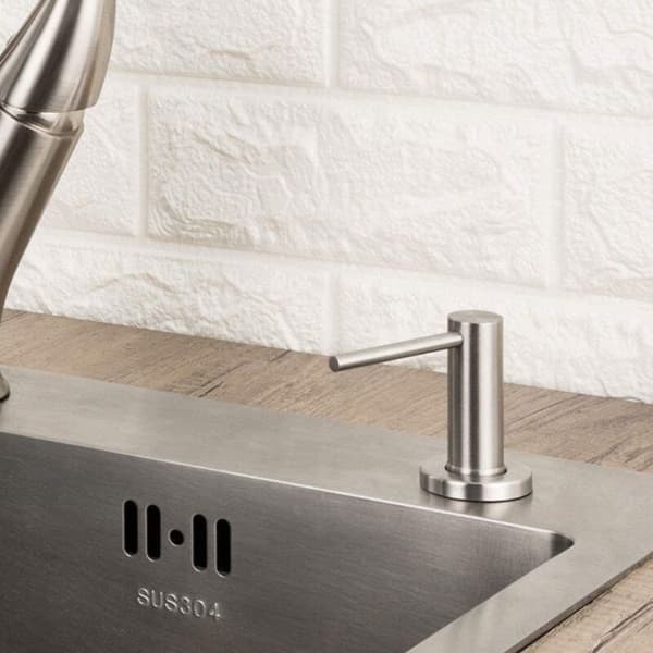 Innfelt såpedispenser - 304 rustfritt stål - 500 ml kapasitet - 360° roterende pumpe - Innfelt installasjon