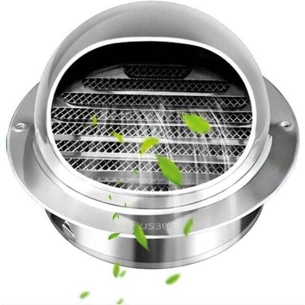 Rund ventilationsrist - ZOR® - 120 mm - 304 rustfrit stål - Rustbestandig - Til emhætter
