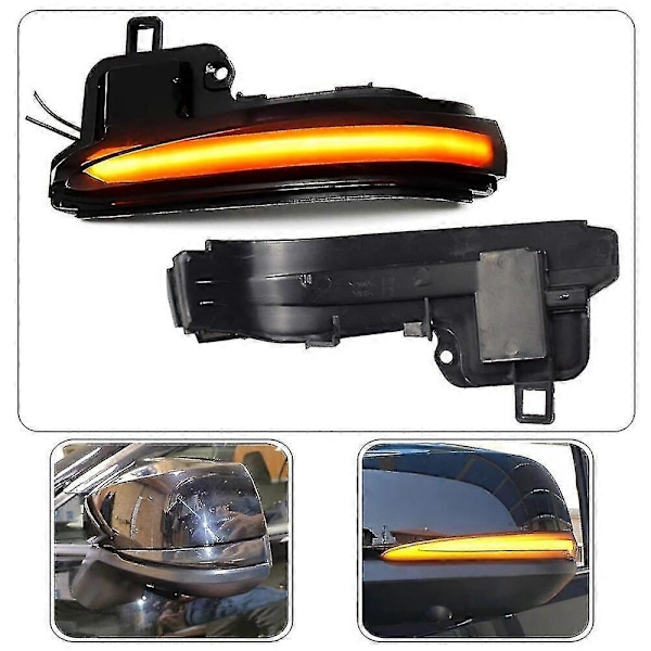Dynamisk blinklys for Toyota Rav4 Xa50 2019 2020 2021 sidespeilmarkørlys sekvensiell indikatorlampe Crystal