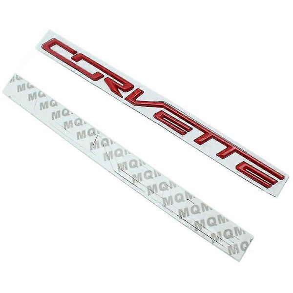 Auton 3D-metallitarrat Chevrolet Corvette C3 C4 C5 C6 C7 C8 -malleille, auton takaluukun kirjaintunnus, tyylitarrat, lisävarusteet Black