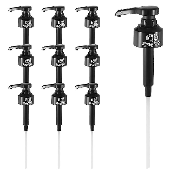 10 Pak Kaffedispenser Siruppumpe Sort Væskedispenser Til Monin Sirup Snow Cones Smagsstoffer & Black
