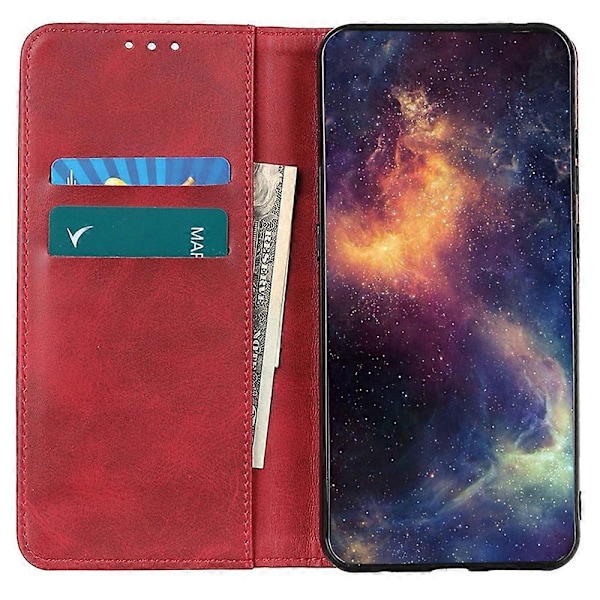 Til OnePlus 13 Etui Split Læder Flip Wallet Telefon Cover - Kaffe Multicolor Red