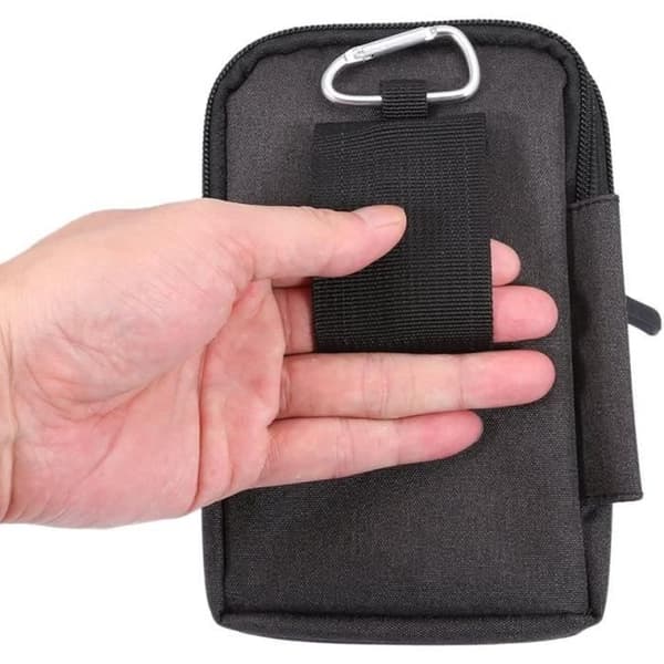 Bæltetaske - Universal - 6,3 tommer - Nylon - Sort - Til mænd