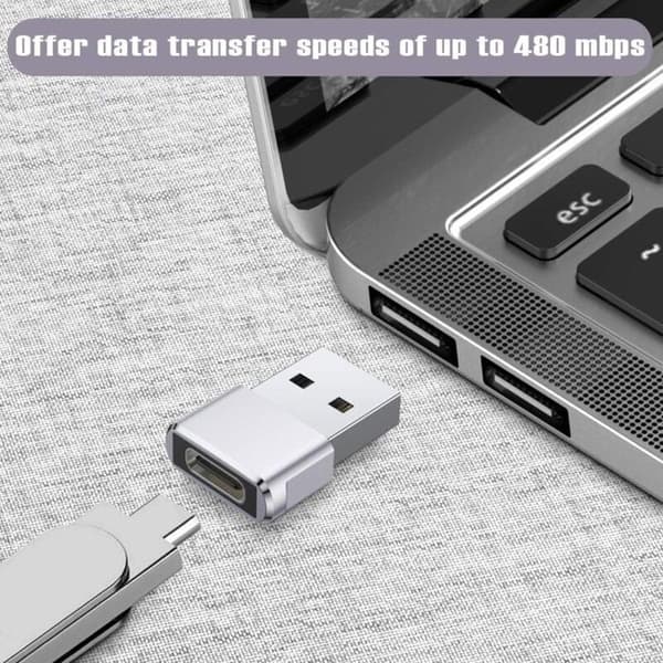 USB-C til USB-adapter - ZOR® - Pakke med 3 - USB-C hunn til USB hann - Lading og dataoverføring
