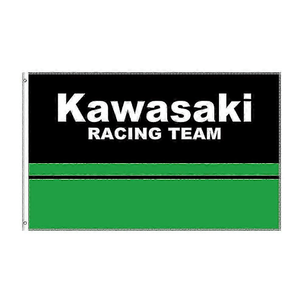 3x5 jalkaa Kawasaki lippu polyesteri painettu moottoripyöräilybanneri yhteensopiva sisustuksen kanssa A-434 120x180cm