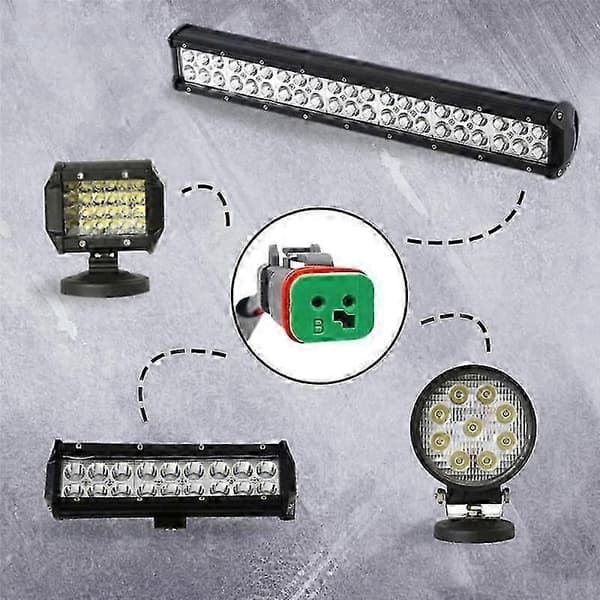 Deutsch-kontakt 2-leder 3-i-1 for LED-lys Black