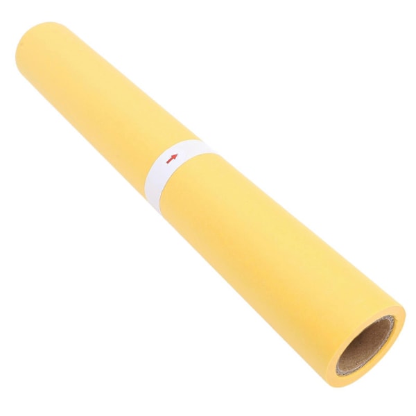 Transparent papirrulle til tegning, syning, skitsering, håndværk, gaveindpakning, gennemsigtig gul 30 cm bred, kan klippes til A3 A4, 23 meter