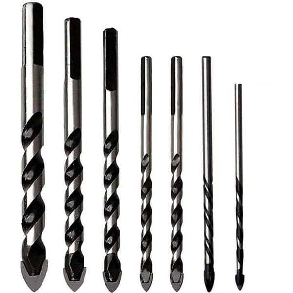 Wolframcarbid multi-material borebits - OKZ - Sæt med 7 - 3/4/5/6/8/10/12 mm - Præcisionsboring