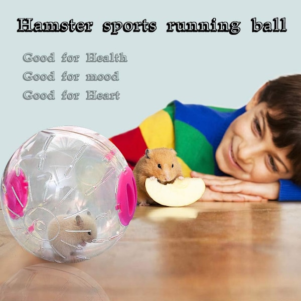 Träningsboll för hamstrar - Hamsterboll Hamsterhjul Rolig plastleksak 14 cm - Hjul för hamster - Springhjul för hamster