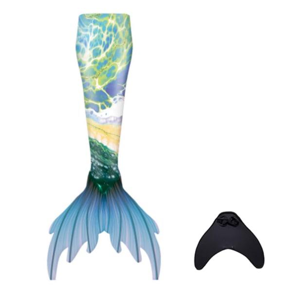 Badkläder Mermaid Tails för simning grön green 6XL