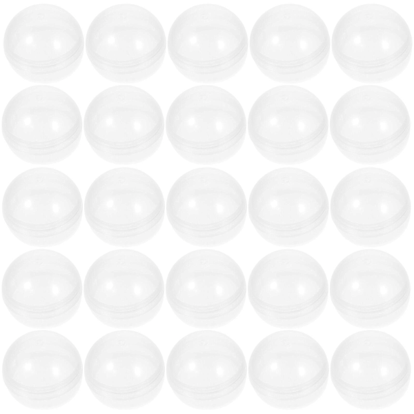 50 stk Plast Transparent Kuler Multifunksjonelle Vridde Runde Kuler Klare Fyllbare Grab Kuler As Shown 4.5X4.5cm
