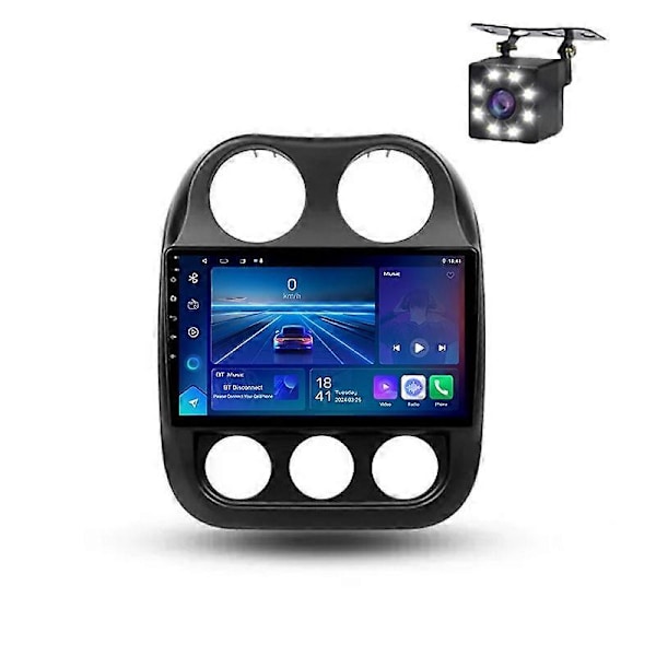Android 14 Bilradio Til Jeep Compass 1 MK 2009 - 2015 Auto Multimedia Afspiller Stereo Wifi 4Core 2+32 with carplay