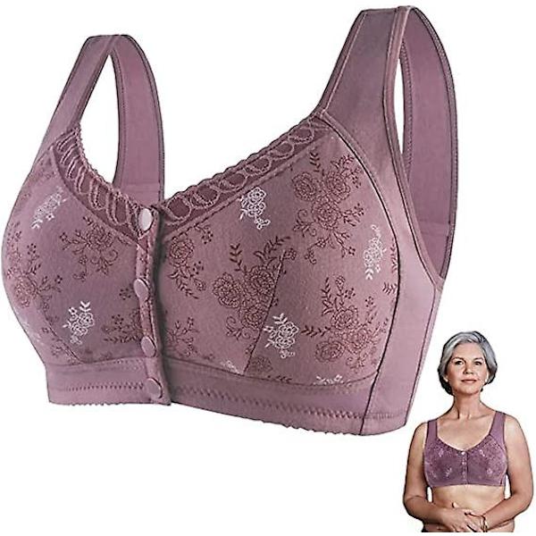 Wm Stylist Rintaliivit Seniorille, Etukiinnitys, Glamorous Puuvillainen Etuosa, Violetti Purple Size 40