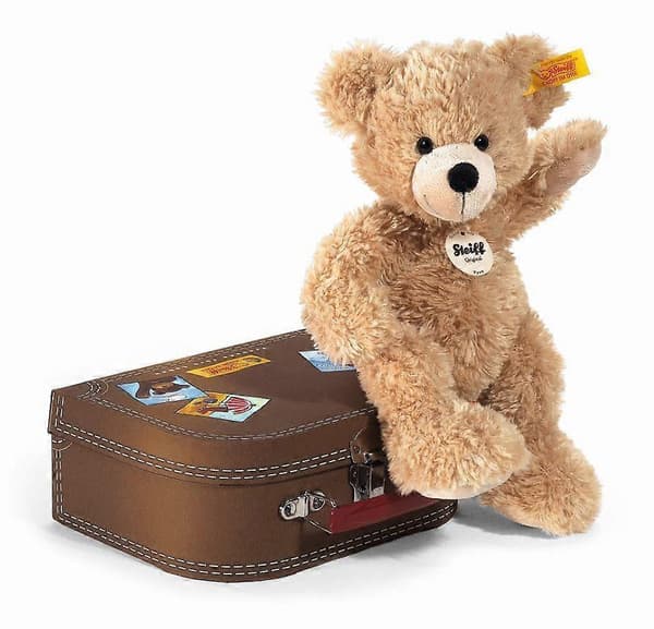 Fynn bamse med kuffertlegetøj Beige