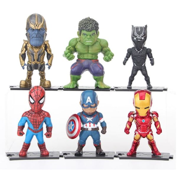 6-pakks Marvel Avengers Heltefigurer 7-8 cm