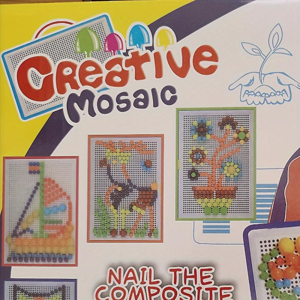 Mushroom Nails Pegboard Pedagogiska leksaker Creative DIY Peg Puzzle 3d-spel Leksaker för barn Presenter