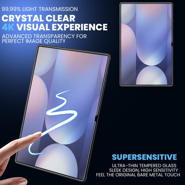 [KK]3-Pack Samsung Tab S10 Ultra Screen Protector - Tempered Glass 9H - Super Quality 3D