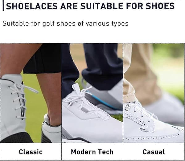Polyester golfsnørebånd til FootJoy golfsportssko, 3/32 (2,5 mm) tynde