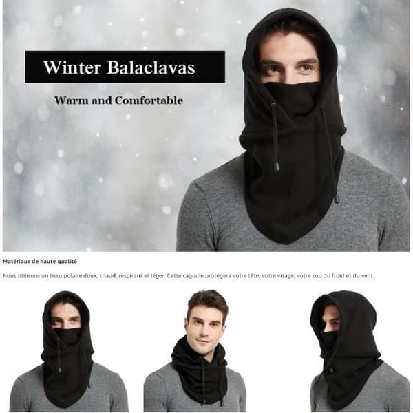 Balaclava - Uspecificeret - Tykt Dobbeltlag - Fleece - Vindtæt - Varm