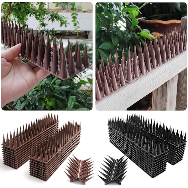 10 st Fågelpiggar för Anti Duvor Hög Skärpa Husdjurskontroll Piggar Set för Utomhusbruk Black 10pcs