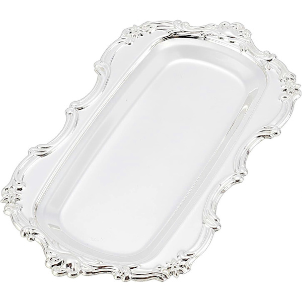 [KK] Silver Rektangulär Bricka