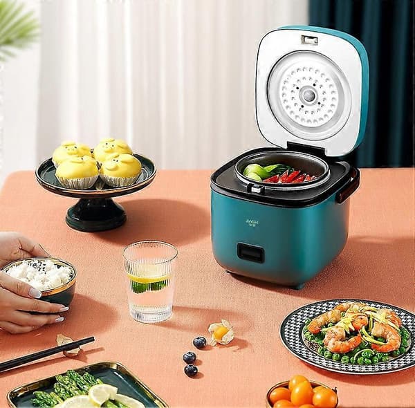 Ångkokare Mini Riskokare 1,2l 200w Non-stick Foder 1,2 L Grön 200 W green