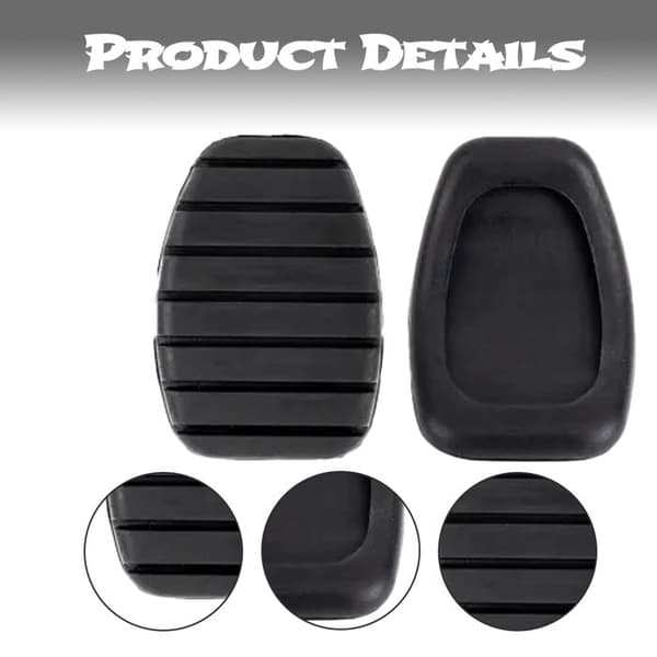 FRANKRIKE - 2 gummipedalbelegg for brems og clutch til Renault - 77mm*51mm*39mm
