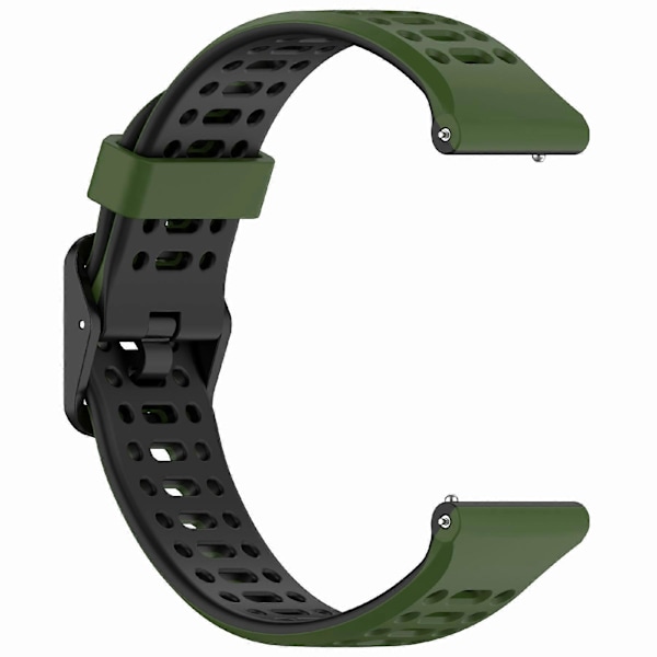 Til Coros Pace 2/ Apex 2/ Apex 42mm Silikone Urrem Dual Farve 20mm Urrem Army Green Black