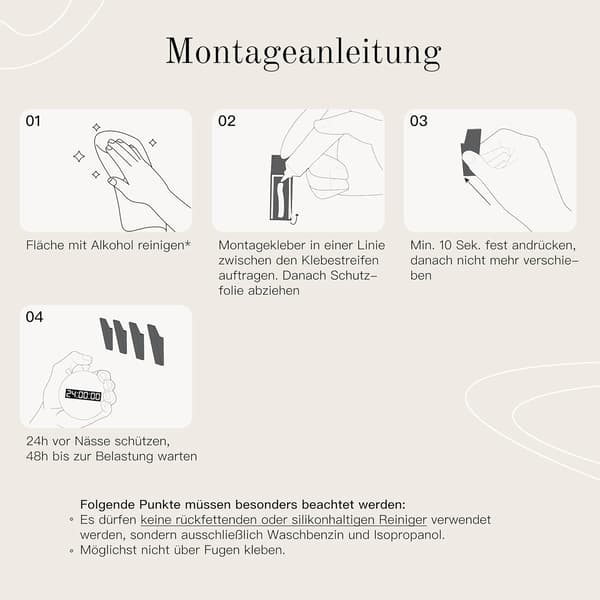 [KK] 4-pack Black Extra Strong Self-Adhesive Hooks, No Drilling, Towel Holder, for Kitchen/Bathroom, Modern Design