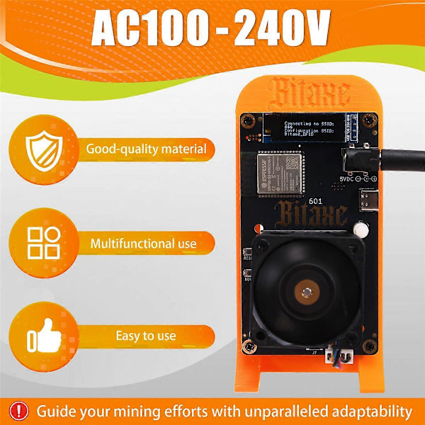 Bitaxe Gamma 601 Solo Miner 1.2TH/S BM1370 Asic Chip 18W Från Antminer S21 Pro Bitcoin BTC Miner Wt As Shown