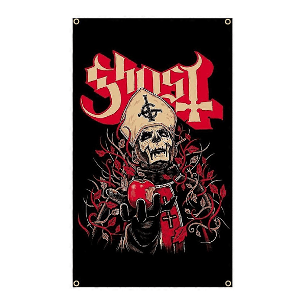 90x150cm Ghosts Ruotsalainen metalliyhtye Lippu Banneri Koriste Gobeliini FLAGCORE as the picture32717 60 x 90cm