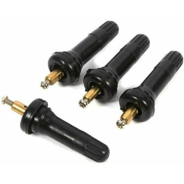 4 st däckventilreparationssats TPMS tryckgivare däcktrycksövervakningssystemventil med snäpp på däckventilstammar