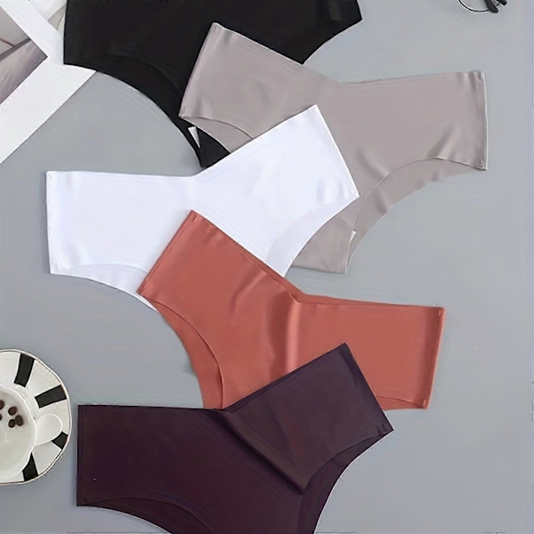 JUEGE* 5 kpl Saumattomat Hipster-alushousut, mukavat ja hengittävät joustavat alushousut, naisten alusvaatteet Mixed Colors L(8.10)