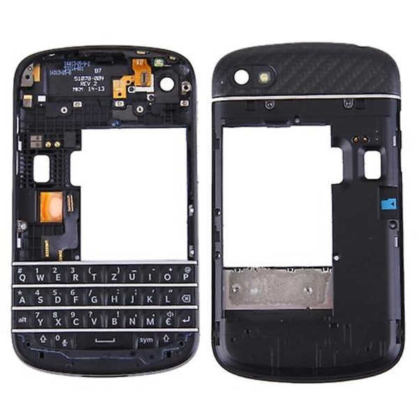 I 1 kompatibel med Blackberry Q10 (tangentbord + mittramsram + bakre hölje Kameralinspanel) Fullt cover