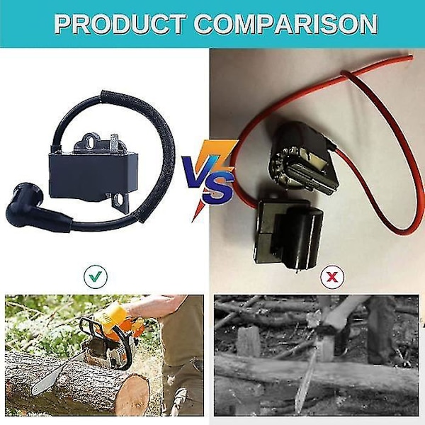 Tændspole til Stihl Ms311 Ms391 Ms 311 391 Motorsav med Tændrør Udskiftningsdele 1140 400 1303/1140 1,hww