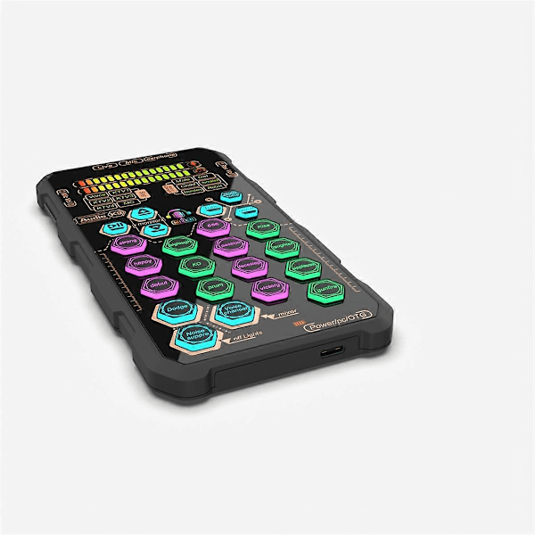 Live Lydkort Håndholdt Udendørs Bærbar Digital Signalbehandling Lydkort Effekt Enhed Audio Mixer Black