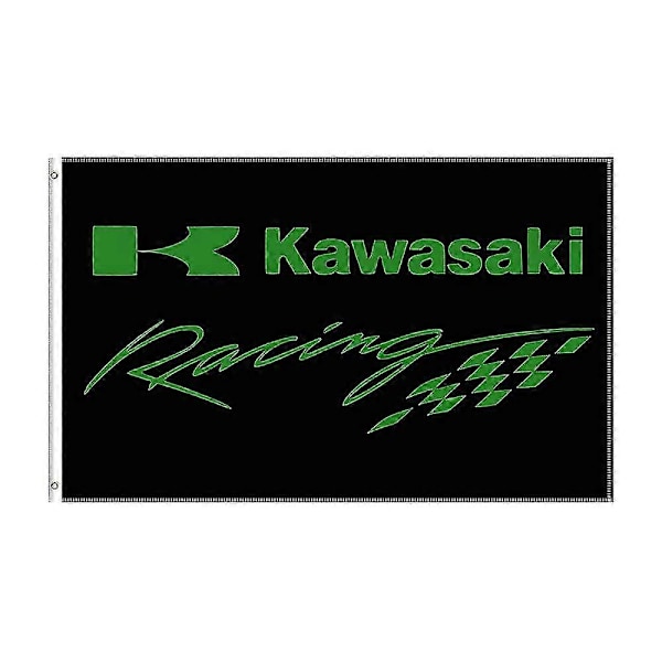 3x5 jalkaa Kawasaki lippu polyesteri painettu moottoripyöräilybanneri yhteensopiva sisustuksen kanssa A-434 120x180cm
