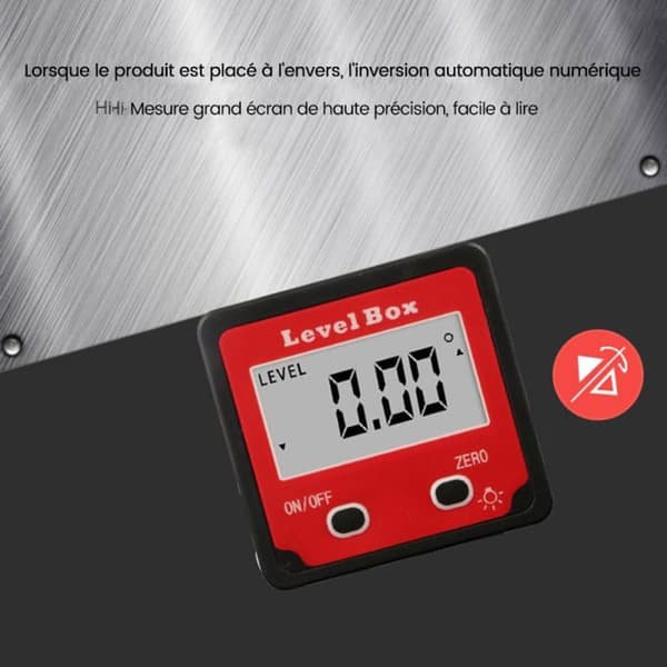2-knapps digital inklinometer Mini Rødt digitalt inklinometer