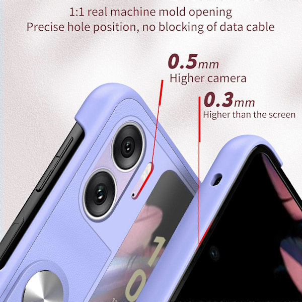 Læder telefoncover med håndrem til OPPO Find N2 Flip Black