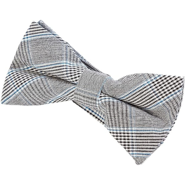 Miesten puuvillainen solmio 12 x 6 cm Tweed-look, säädettävissä ja käyttövalmis color 2